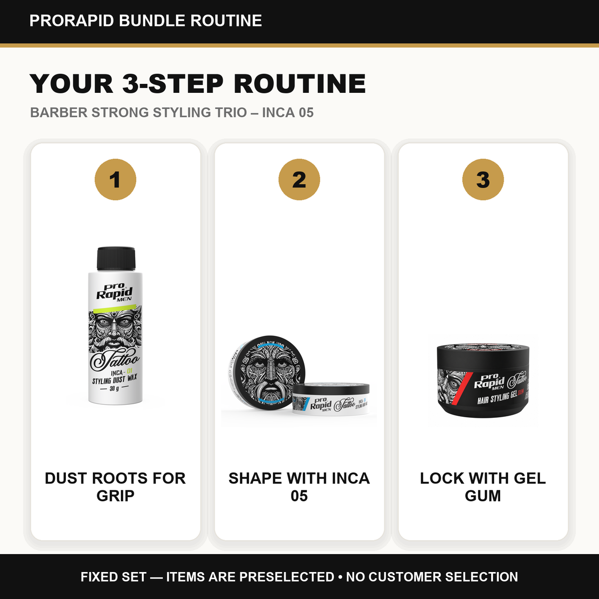 ProRapid INCA 05 trio step-by-step styling routine