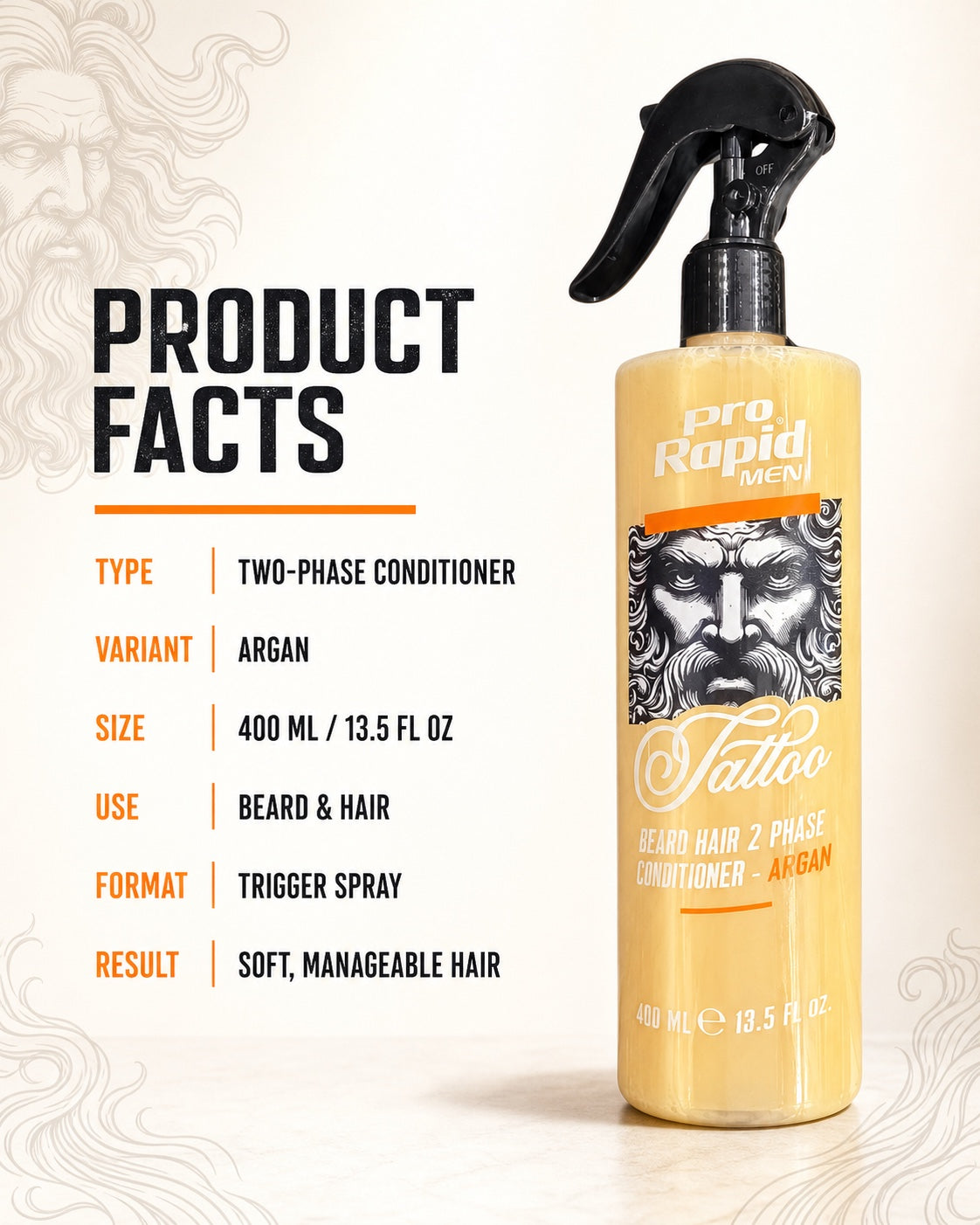 ProRapid Beard Hair 2-Phase Conditioner 400ml product facts