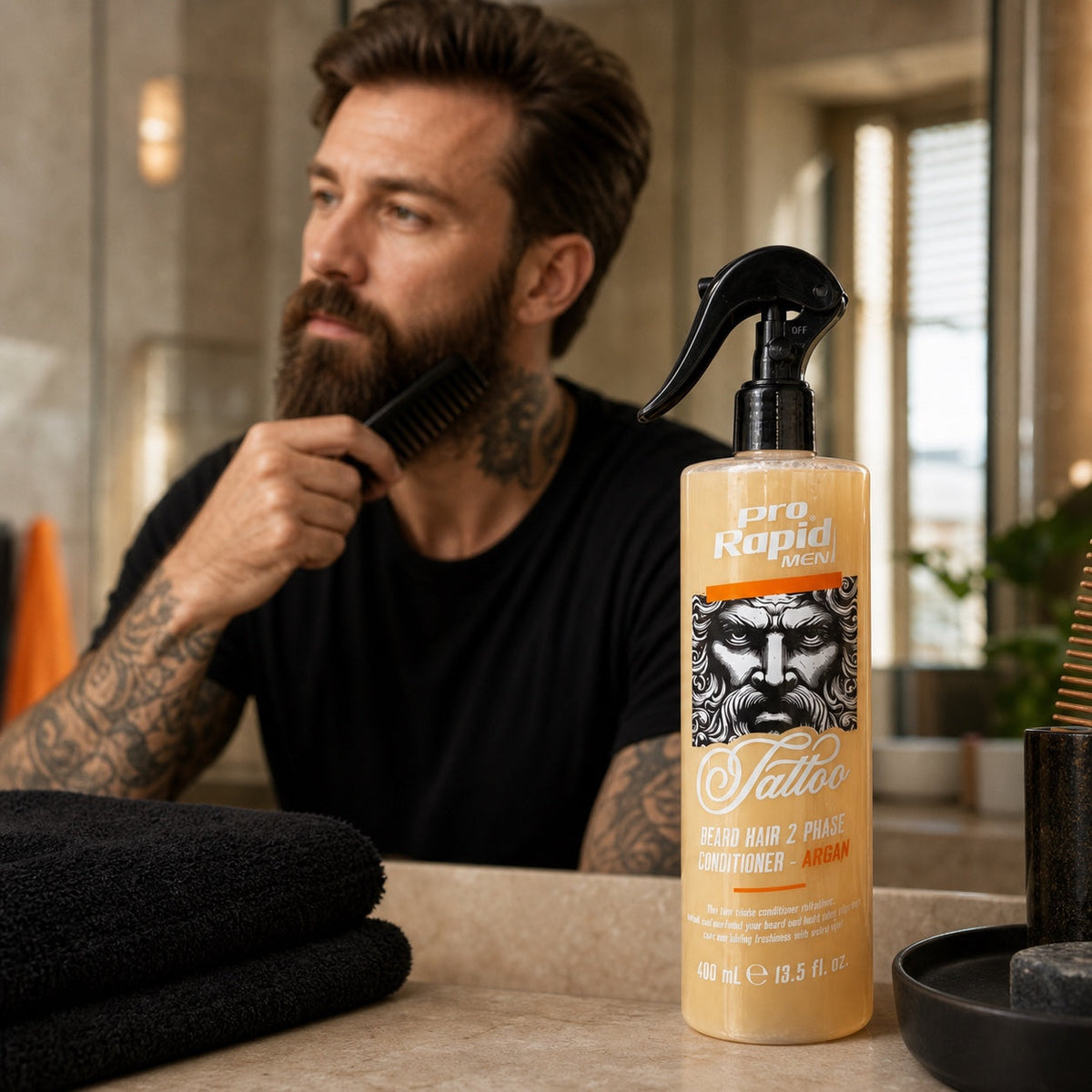 Beard grooming application with ProRapid 2-Phase Conditioner