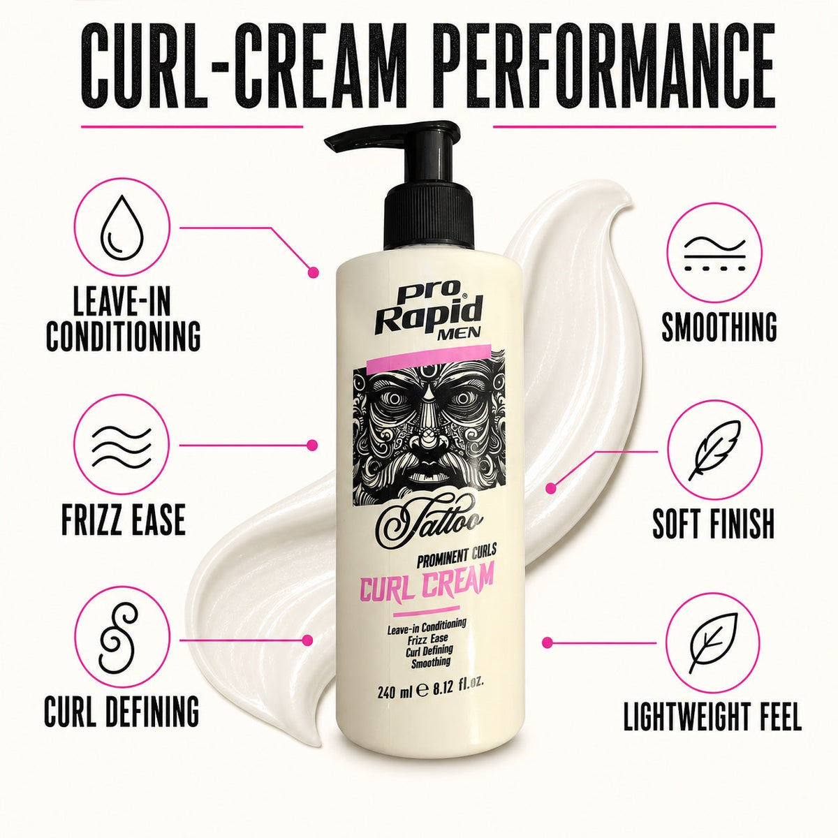 ProRapid Curl Cream 240ml – leave-in curl cream performance