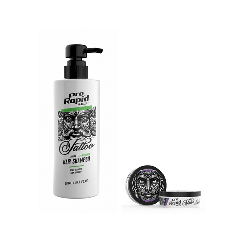 ProRapid Men Anti-Dandruff Shampoo 500ml with INCA 03 Styling Wax 150ml