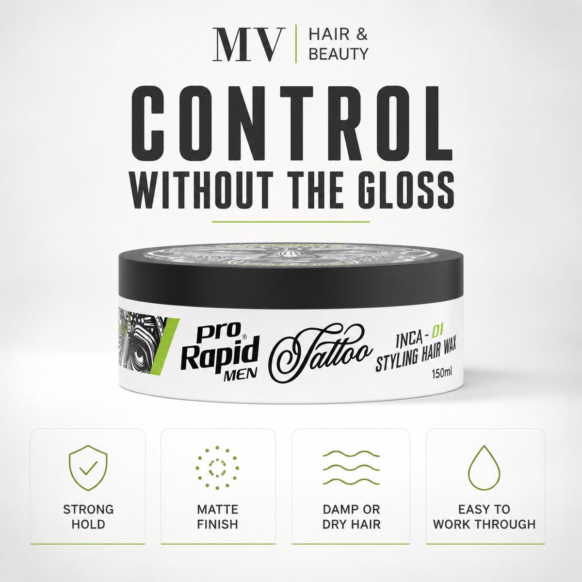 ProRapid INCA 01 matte styling wax features