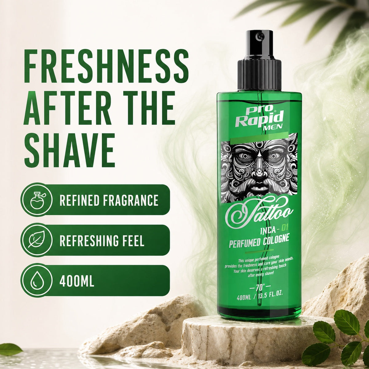 ProRapid INCA 01 refreshing post-shave benefits