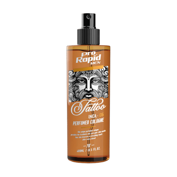 ProRapid INCA 06 Tattoo After Shave Cologne 400ml amber orange bottle