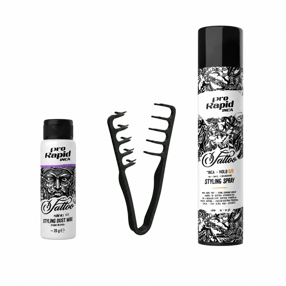 Ultimate Styling Kit: Texture Comb + Powder Wax + Hair Spray – Full Bundle