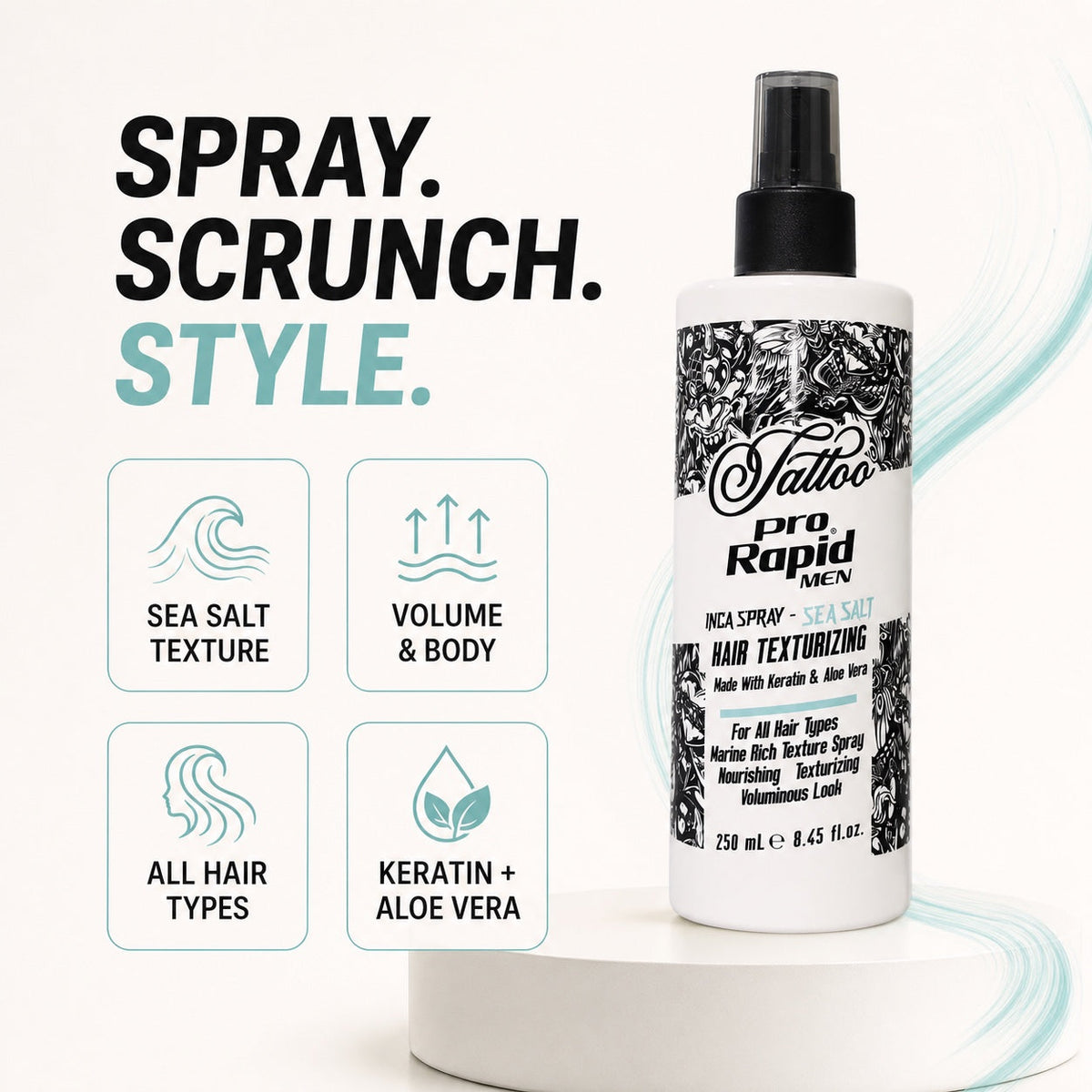 ProRapid Sea Salt Texturizing Spray features