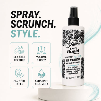 ProRapid Sea Salt Texturizing Spray features