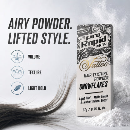 ProRapid Snowflakes Powder volume texture and light hold benefits
