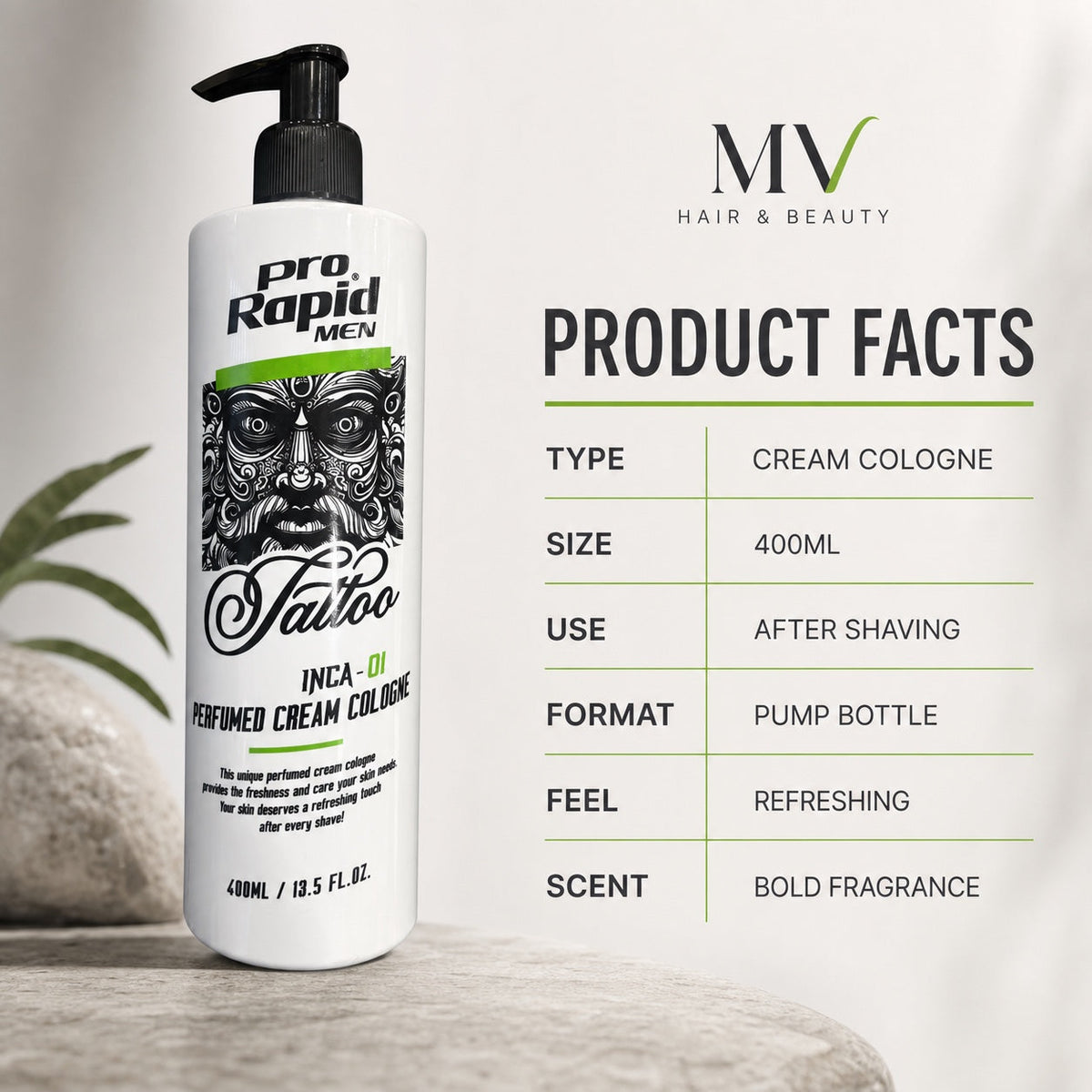 ProRapid Tattoo Series Cream Cologne product facts