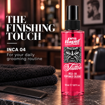 ProRapid INCA 04 Tattoo Perfumed Cologne 150ml barbershop grooming routine
